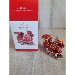 Hallmark 2013 Santa certified train ornament Xmas